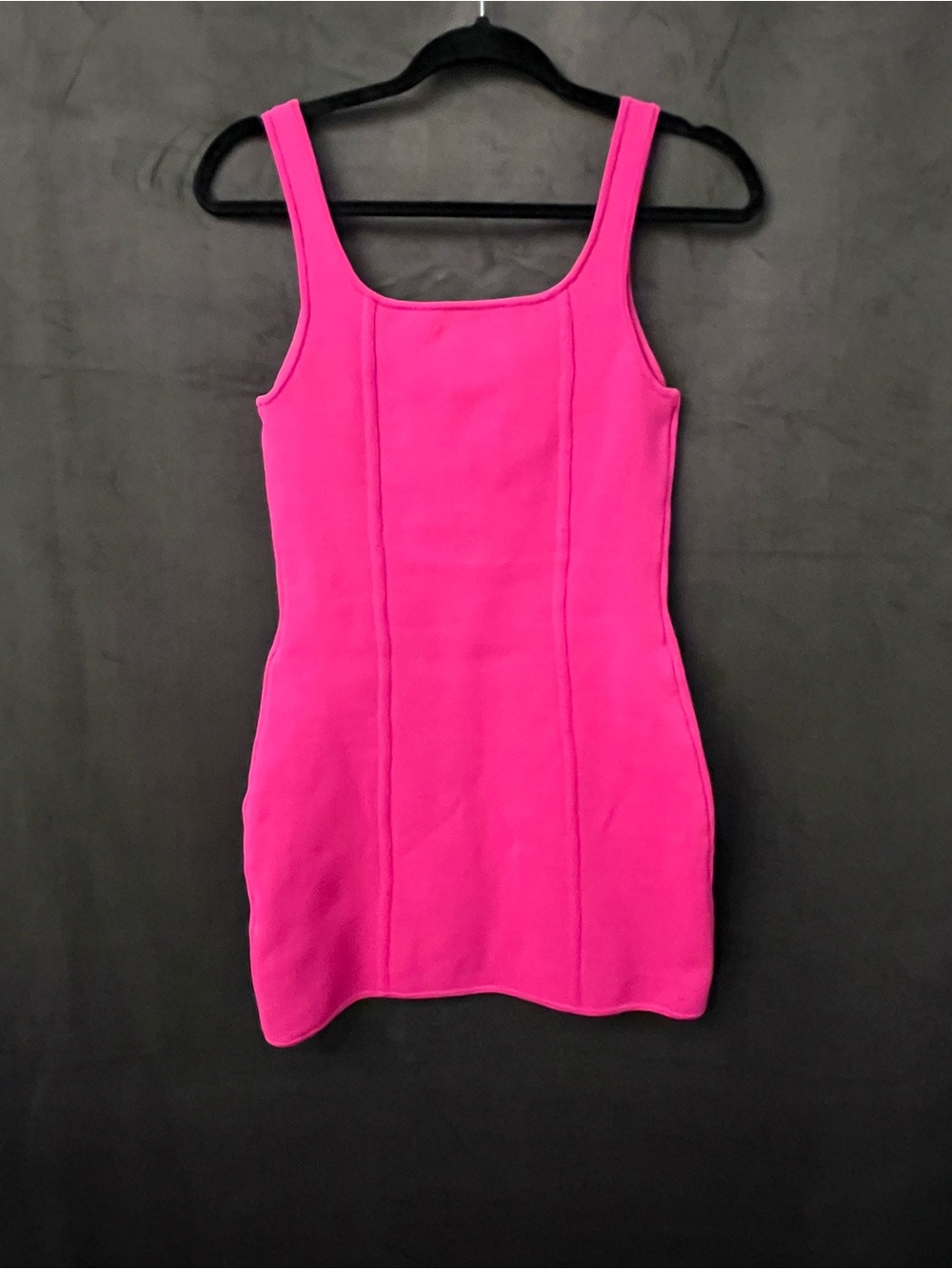 Aritzia Babaton Hot Pink Ribbed Tank Dress
